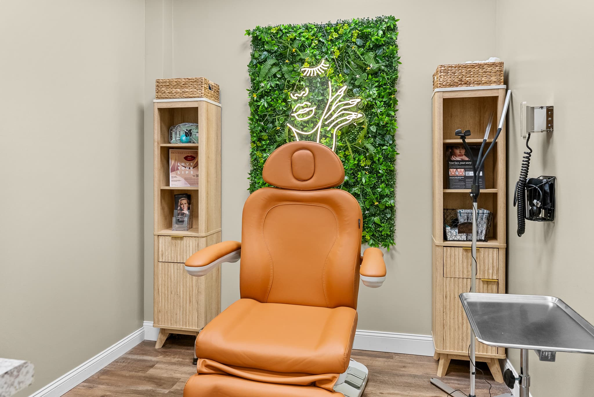 The aesthetics treatment room where LightStim LED therapy is performed